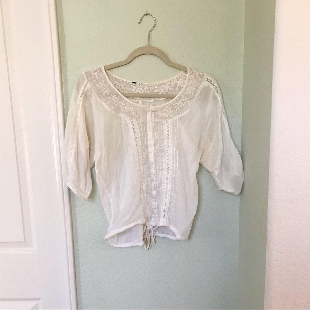 Cream Textured Shirt